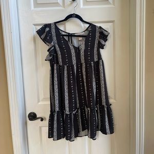 Black and white printed dress